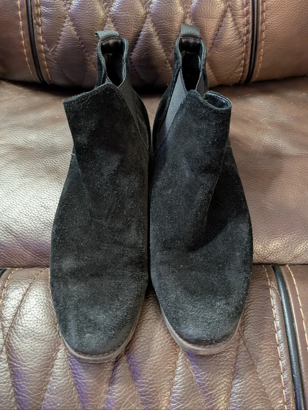 Apt. 9 Men's Black Suede Chelsea Boots Size 11 Wide